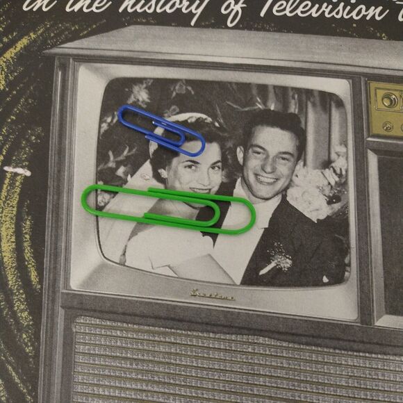 Console Televison TV "Happiest Marriage" Wedding Vtg‎ 1961 B&W PRINT AD - Picture 4 of 10